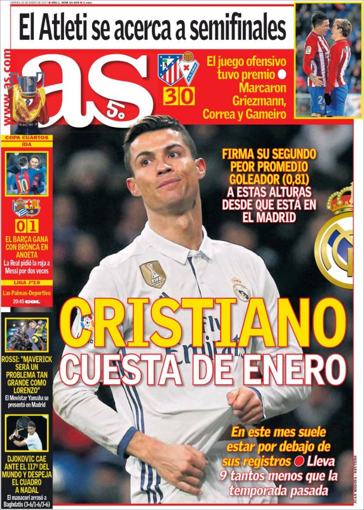 Ce scriu azi ziarele de sport din lume (20 ianuarie 2017)