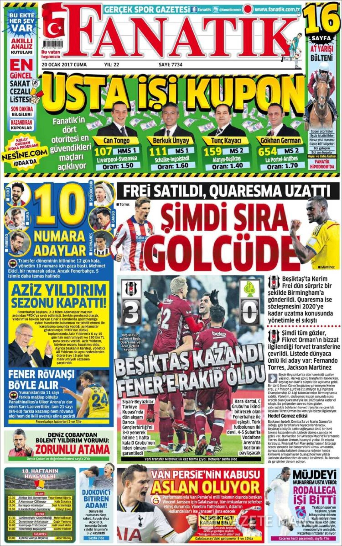 Ce scriu azi ziarele de sport din lume (20 ianuarie 2017)