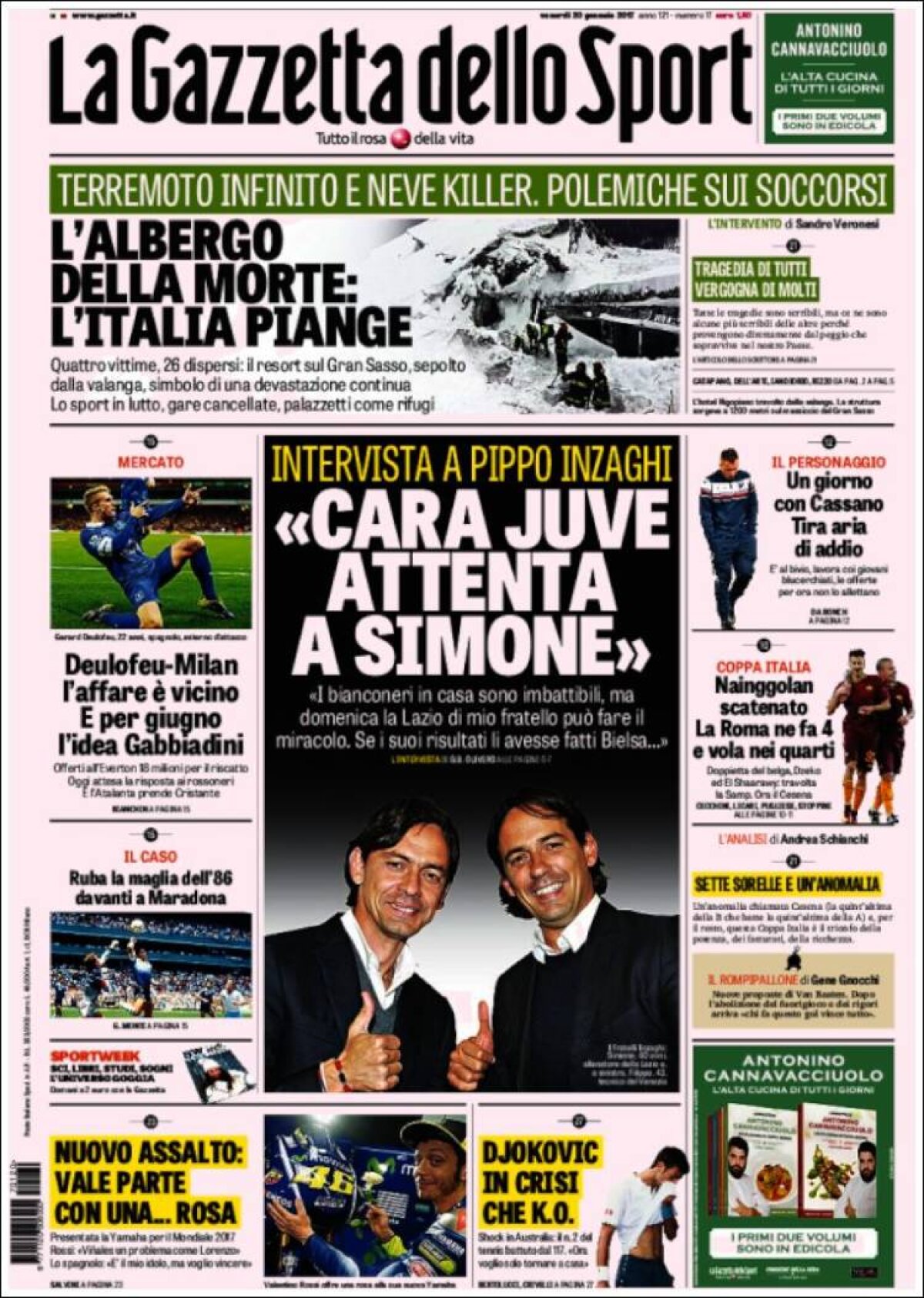 Ce scriu azi ziarele de sport din lume (20 ianuarie 2017)