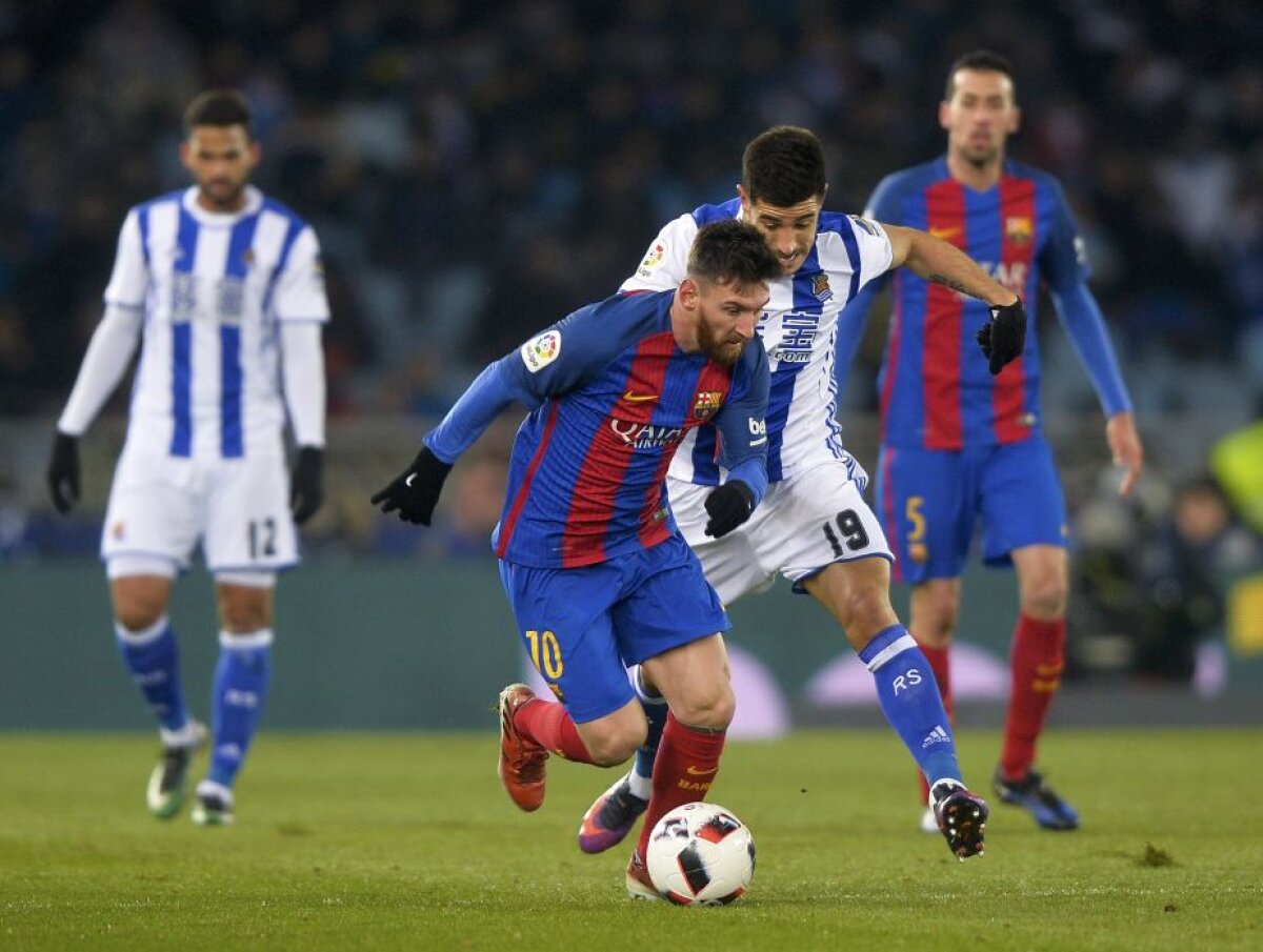 GALERIE FOTO și VIDEO Victorie după aproape 10 ani de așteptare! Barcelona a câștigat pe Anoeta, scor 1-0 » Doar Messi și Iniesta au prins și precedenta victorie