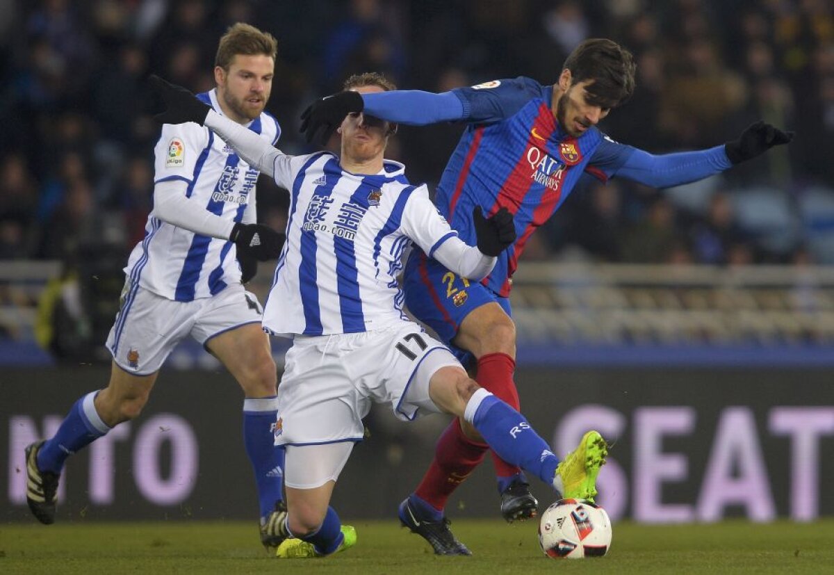 GALERIE FOTO și VIDEO Victorie după aproape 10 ani de așteptare! Barcelona a câștigat pe Anoeta, scor 1-0 » Doar Messi și Iniesta au prins și precedenta victorie