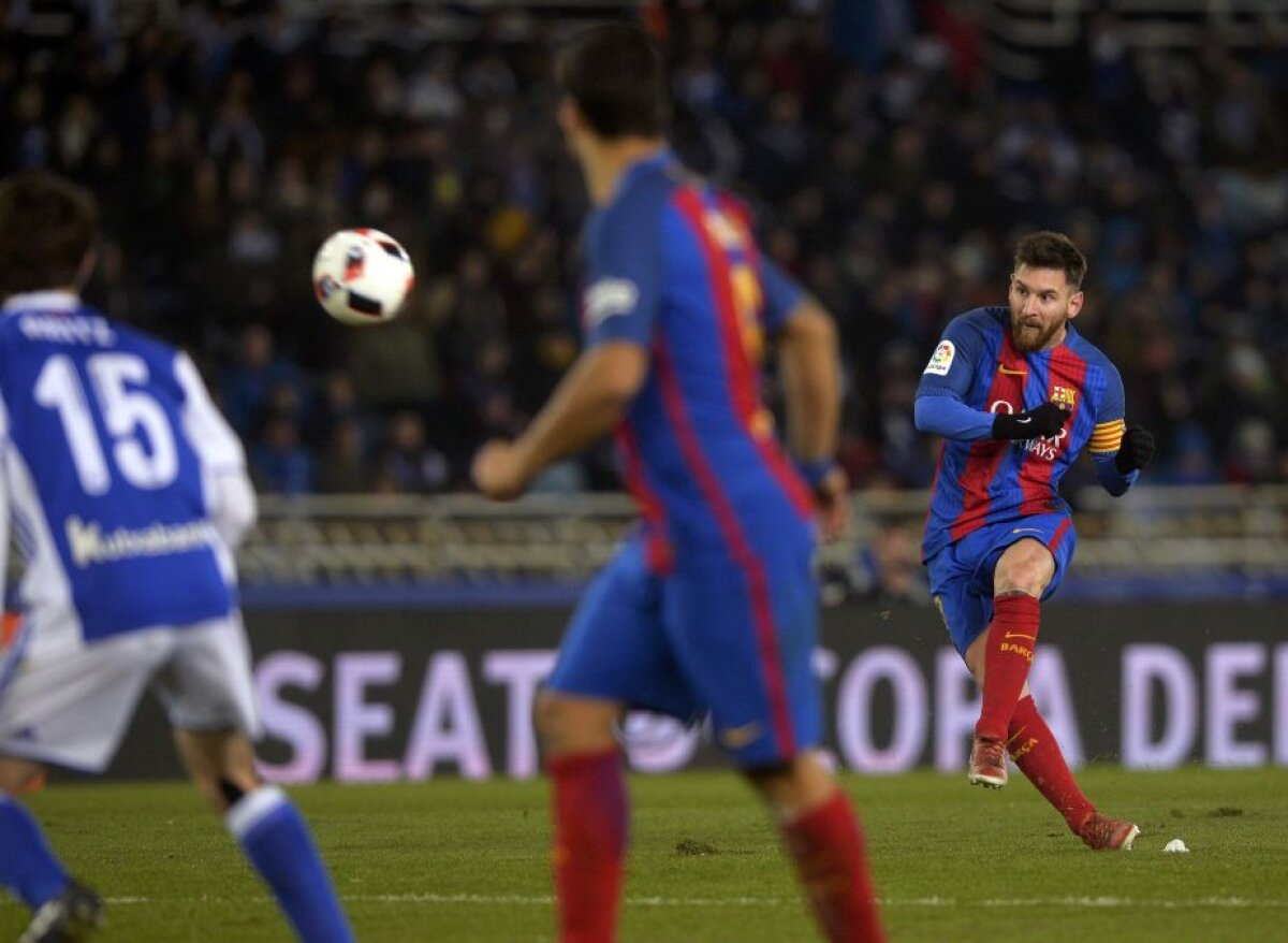 GALERIE FOTO și VIDEO Victorie după aproape 10 ani de așteptare! Barcelona a câștigat pe Anoeta, scor 1-0 » Doar Messi și Iniesta au prins și precedenta victorie