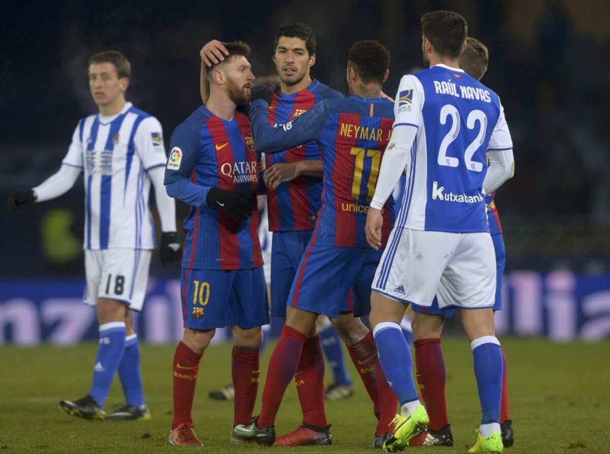 GALERIE FOTO și VIDEO Victorie după aproape 10 ani de așteptare! Barcelona a câștigat pe Anoeta, scor 1-0 » Doar Messi și Iniesta au prins și precedenta victorie