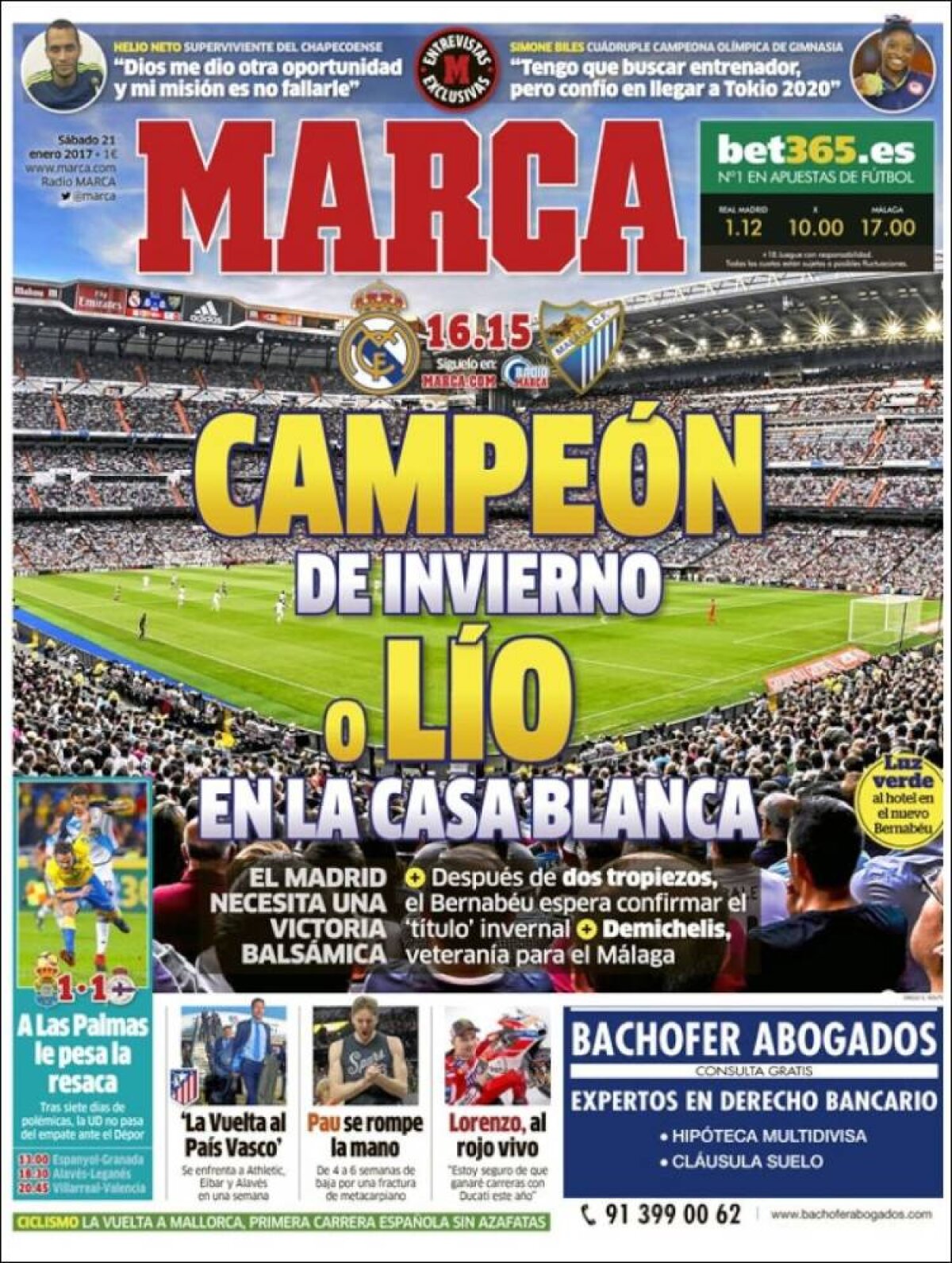 Ce scriu azi ziarele de sport din lume (21 ianuarie 2017)