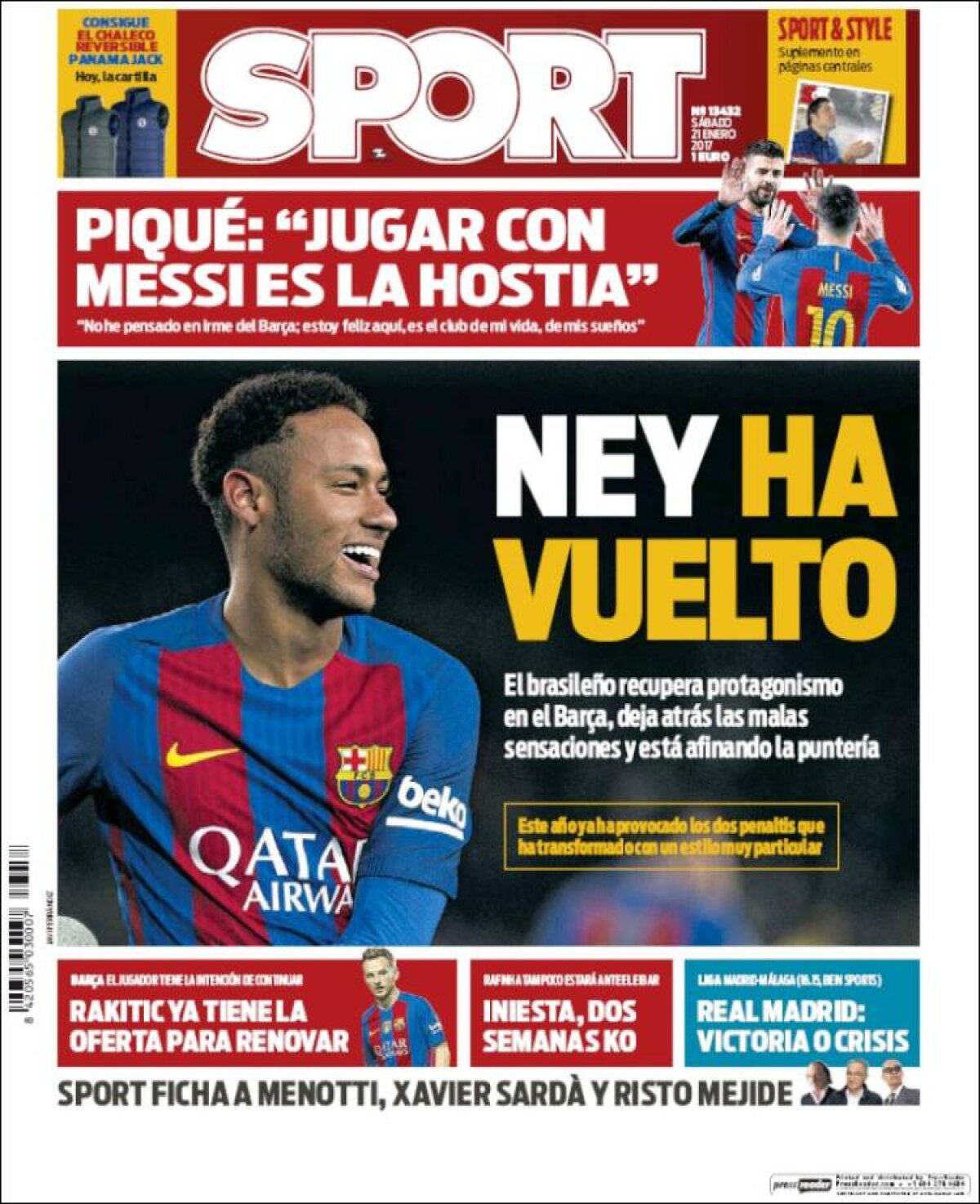 Ce scriu azi ziarele de sport din lume (21 ianuarie 2017)