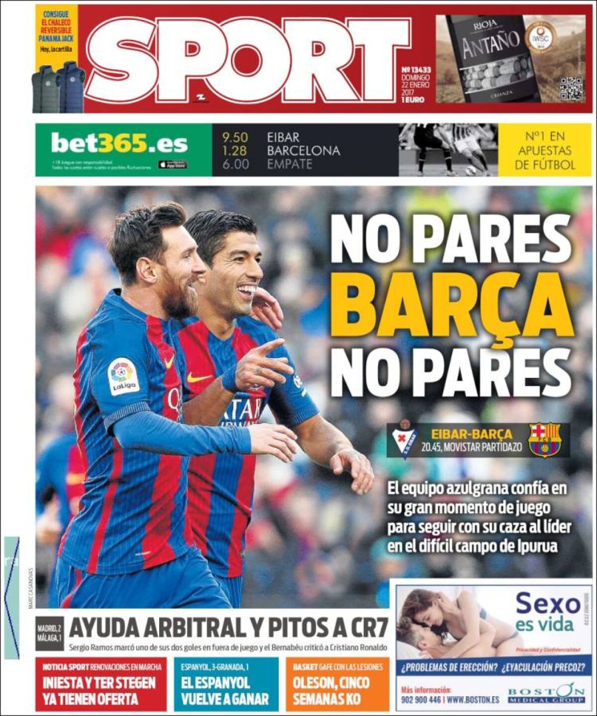 Ce scriu azi ziarele de sport din lume (22 ianuarie 2017)