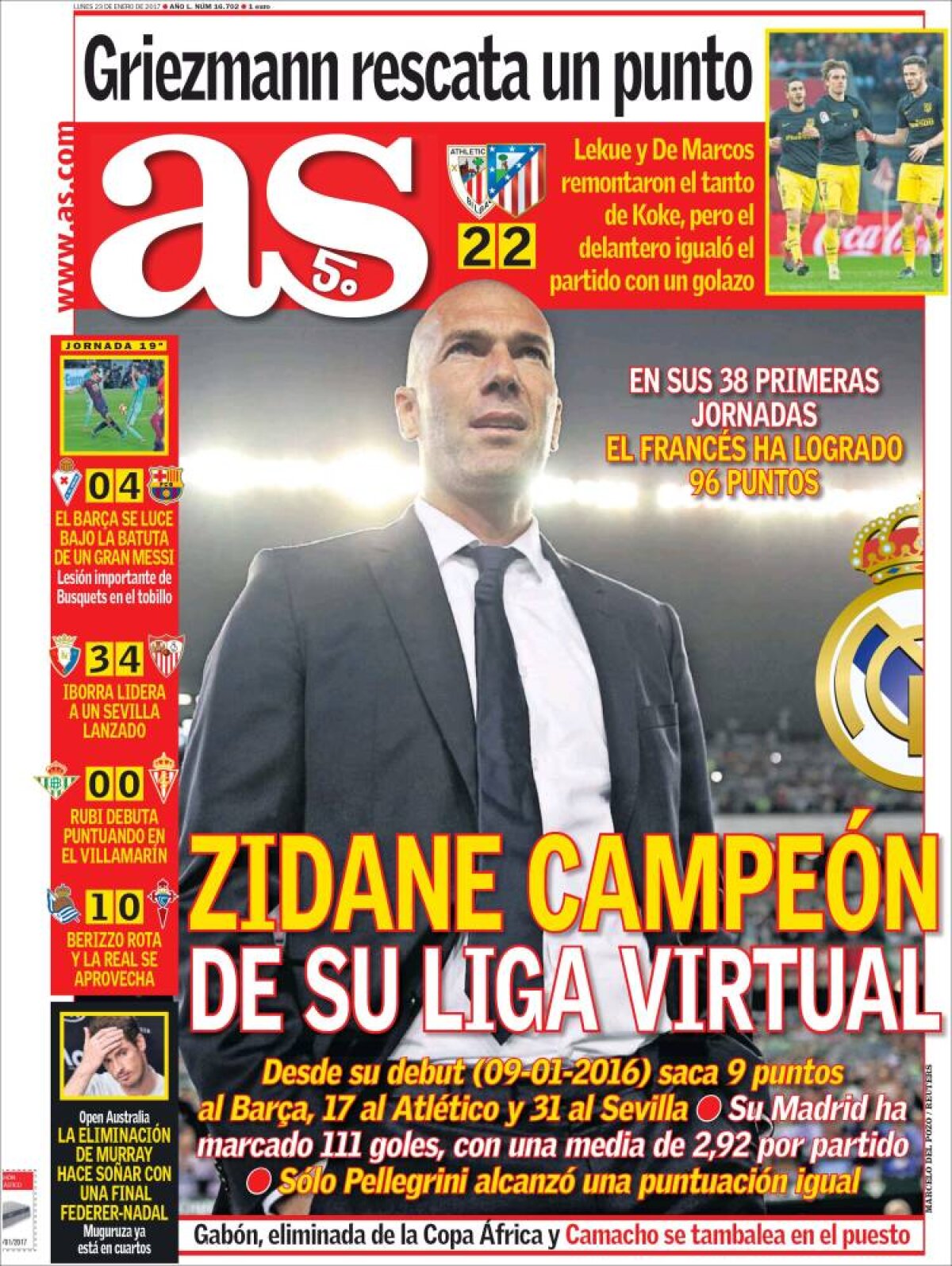 Ce scriu azi ziarele de sport din lume (23 ianuarie 2017)