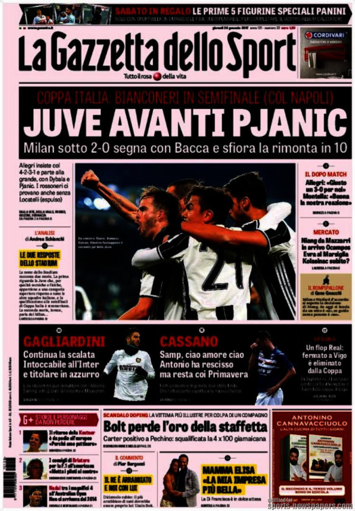 Ce scriu azi ziarele de sport din lume (26 ianuarie 2017)