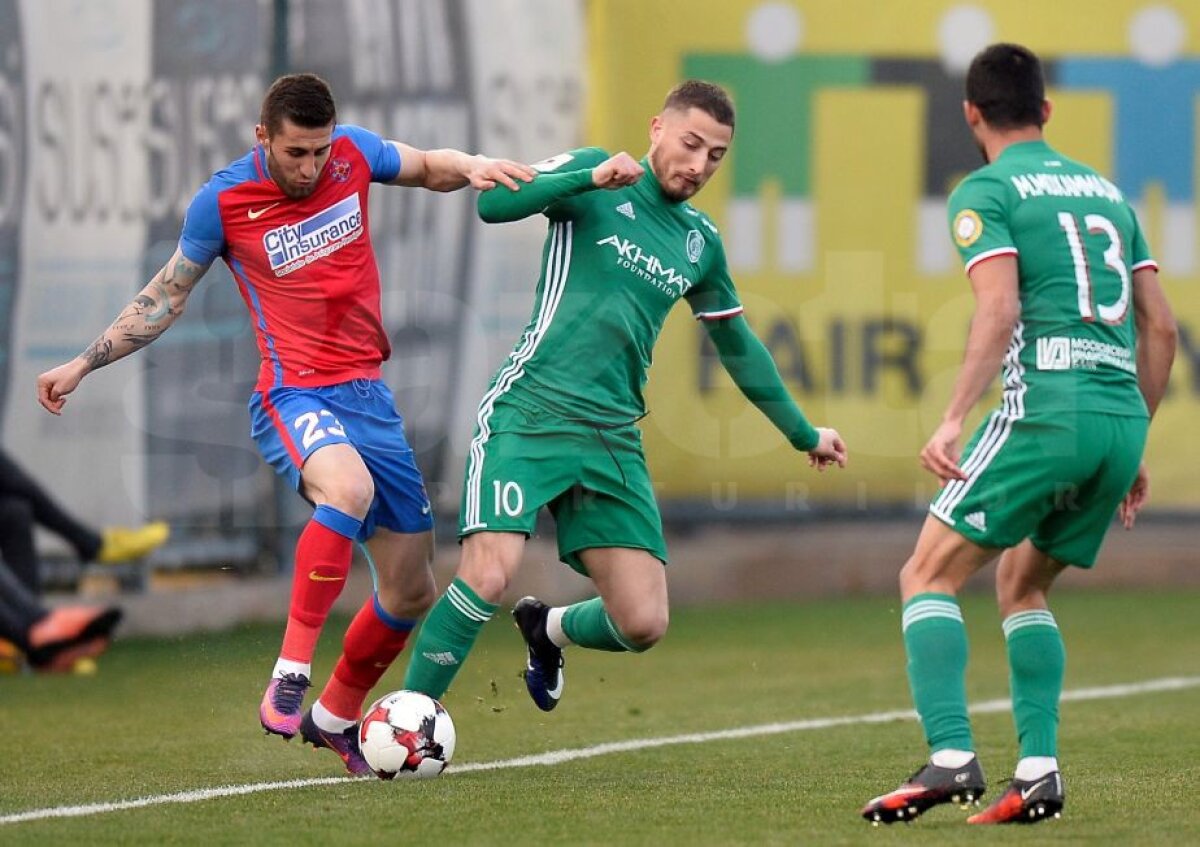 VIDEO+FOTO » Steaua, egal cu Terek deși a folosit "echipa cu care va juca în Liga 1!" » Cine a marcat și cum a pus Torje umărul pentru ruși