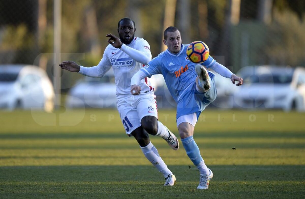 VIDEO + FOTO » Steaua - Slovan Bratislava 1-2 » Denis Alibec a reușit primul său gol, dar apărarea lui Reghe scârțâie din toate încheieturile!