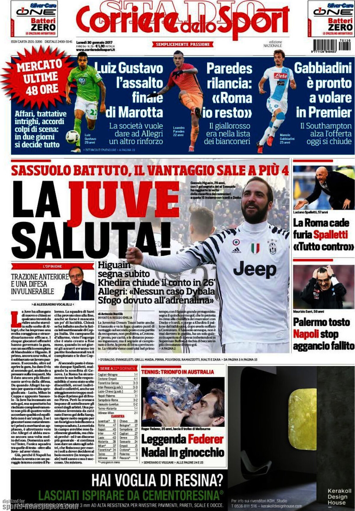 Ce scriu azi ziarele de sport din lume (30 ianuarie 2017)