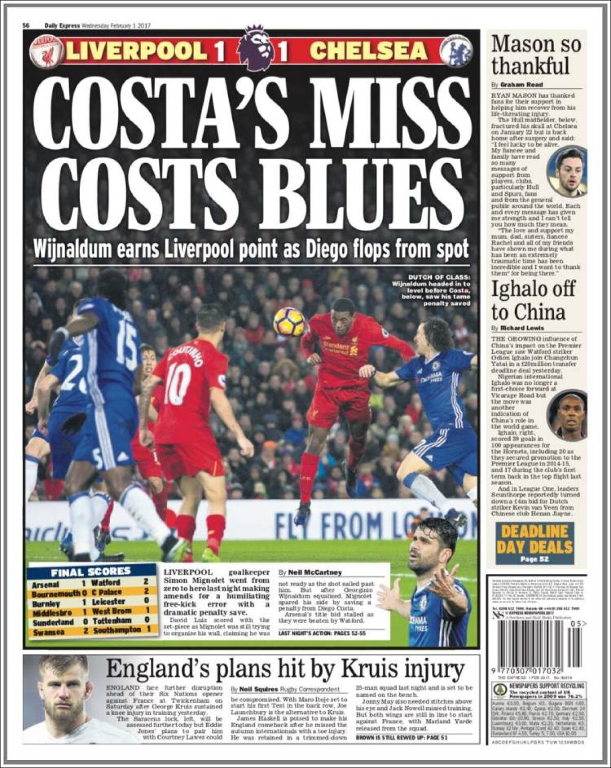 Ce scriu azi ziarele de sport din lume (1 februarie 2017)