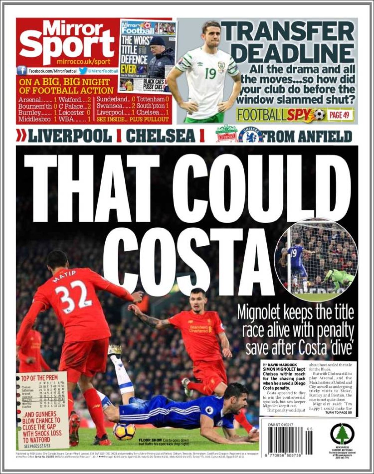 Ce scriu azi ziarele de sport din lume (1 februarie 2017)