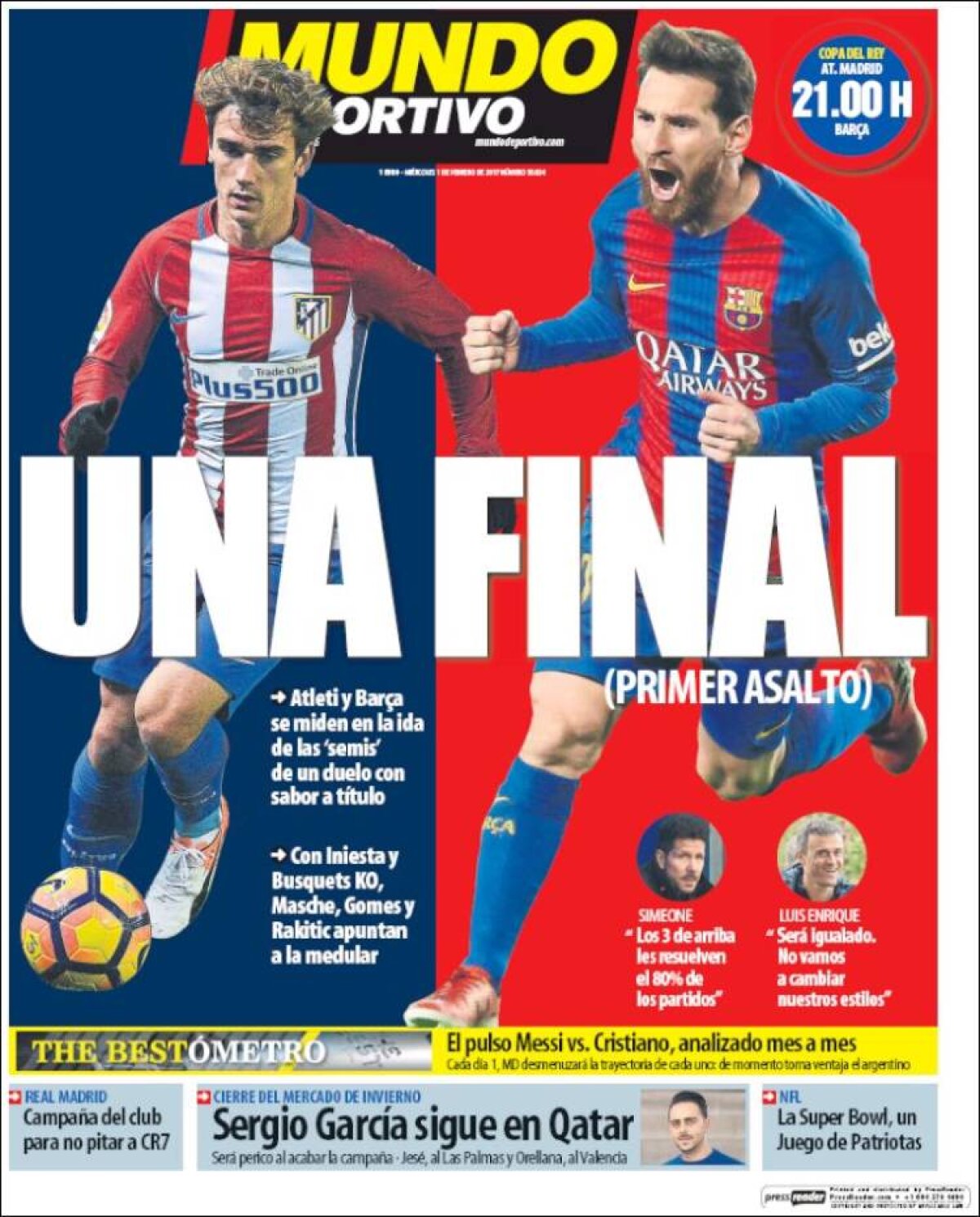 Ce scriu azi ziarele de sport din lume (1 februarie 2017)