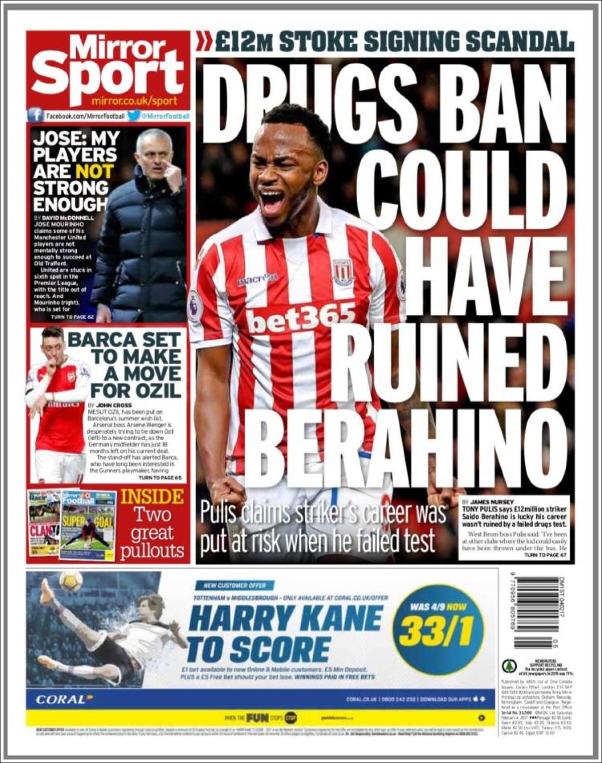 Ce scriu azi ziarele de sport din lume (4 februarie 2017)