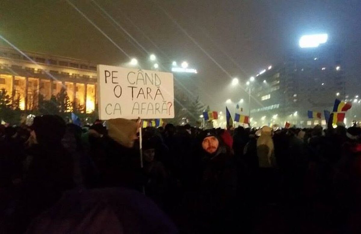 FOTO A șaptea zi de proteste » Oamenii ies în continuare în stadă împotriva guvernului Grindeanu! Contramanifestație la Cotroceni