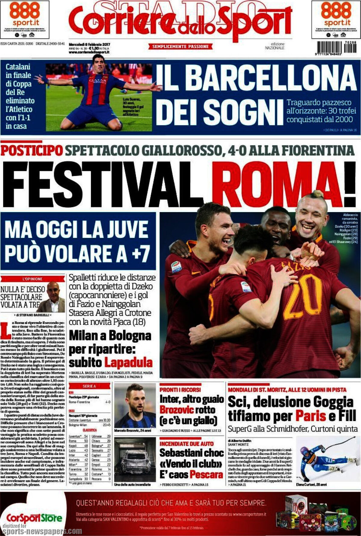 Ce scriu azi ziarele de sport din lume (8 februarie 2017)