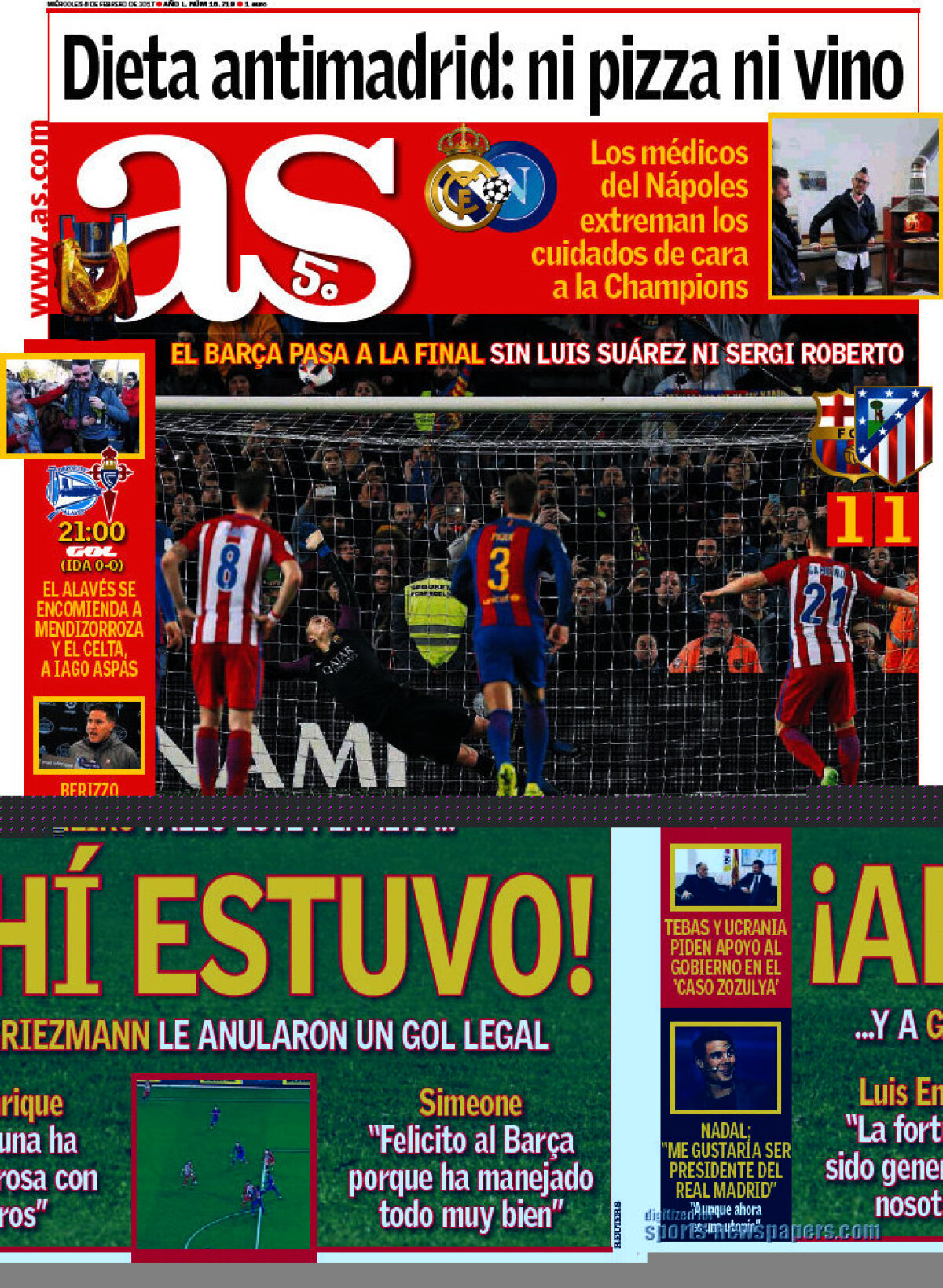 Ce scriu azi ziarele de sport din lume (8 februarie 2017)