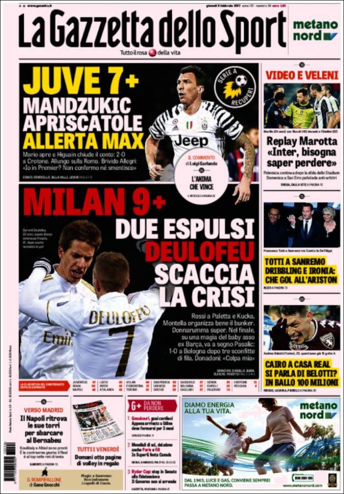 Ce scriu azi ziarele de sport din lume (9 februarie 2017)