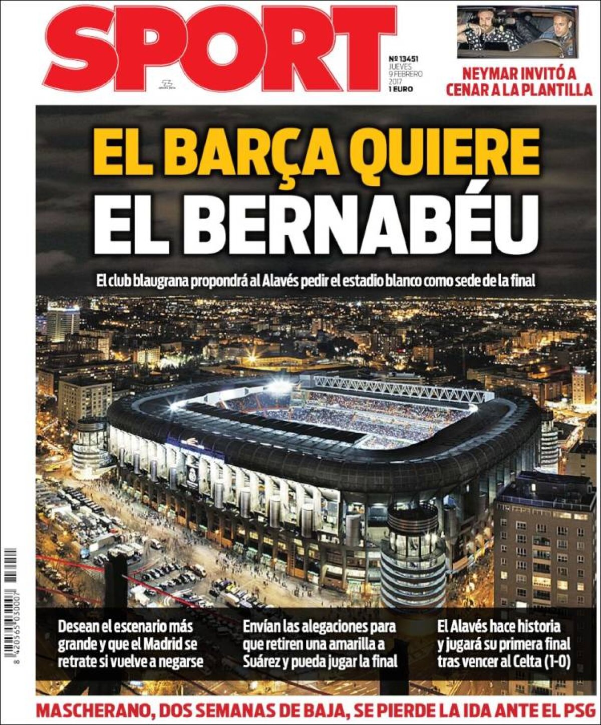 Ce scriu azi ziarele de sport din lume (9 februarie 2017)