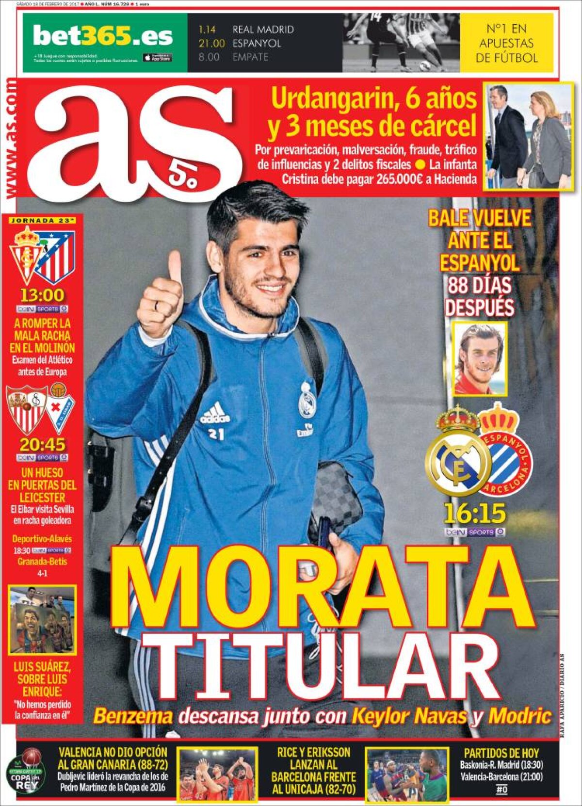 Ce scriu azi ziarele de sport din lume (18 februarie 2017)