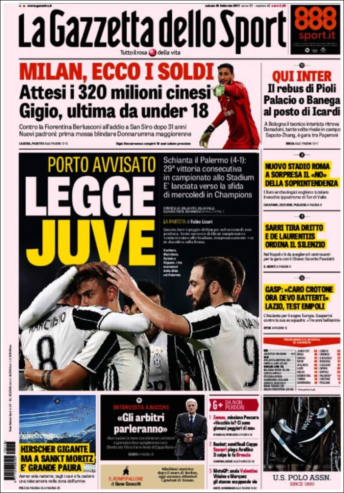 Ce scriu azi ziarele de sport din lume (18 februarie 2017)