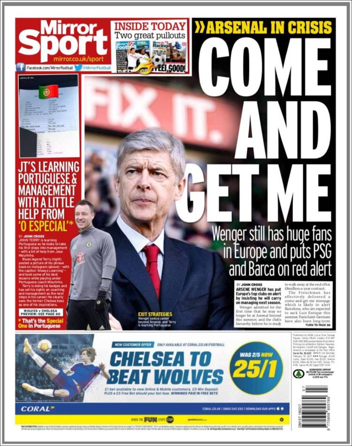 Ce scriu azi ziarele de sport din lume (18 februarie 2017)