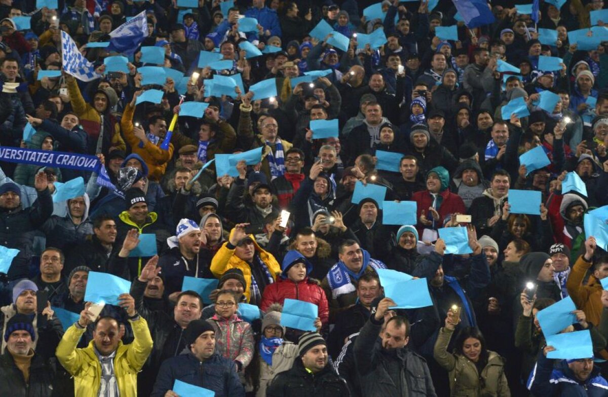 FOTO Brazilia României » Oltenii au făcut spectacol aseară, desenând în culori vii primul derby al anului, o manifestaţie de suflet pentru echipa favorită