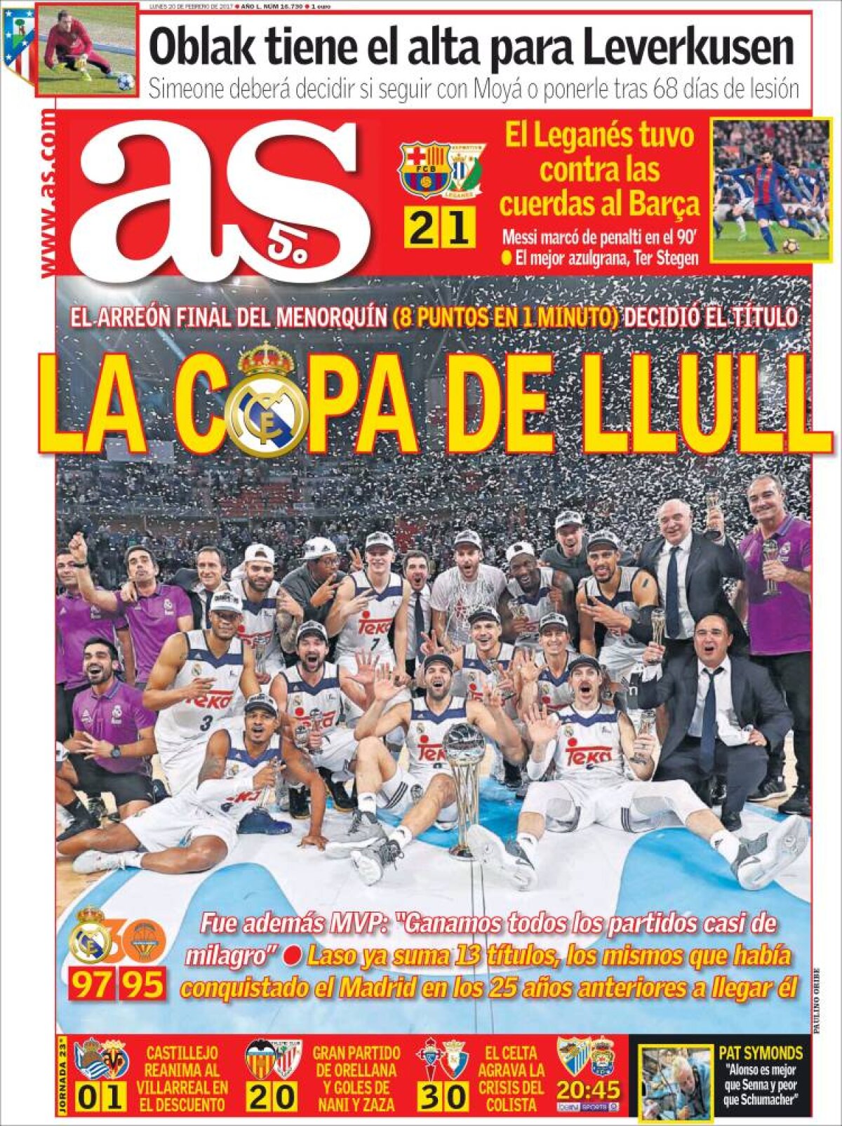 Ce scriu azi ziarele de sport din lume (20 februarie 2017)