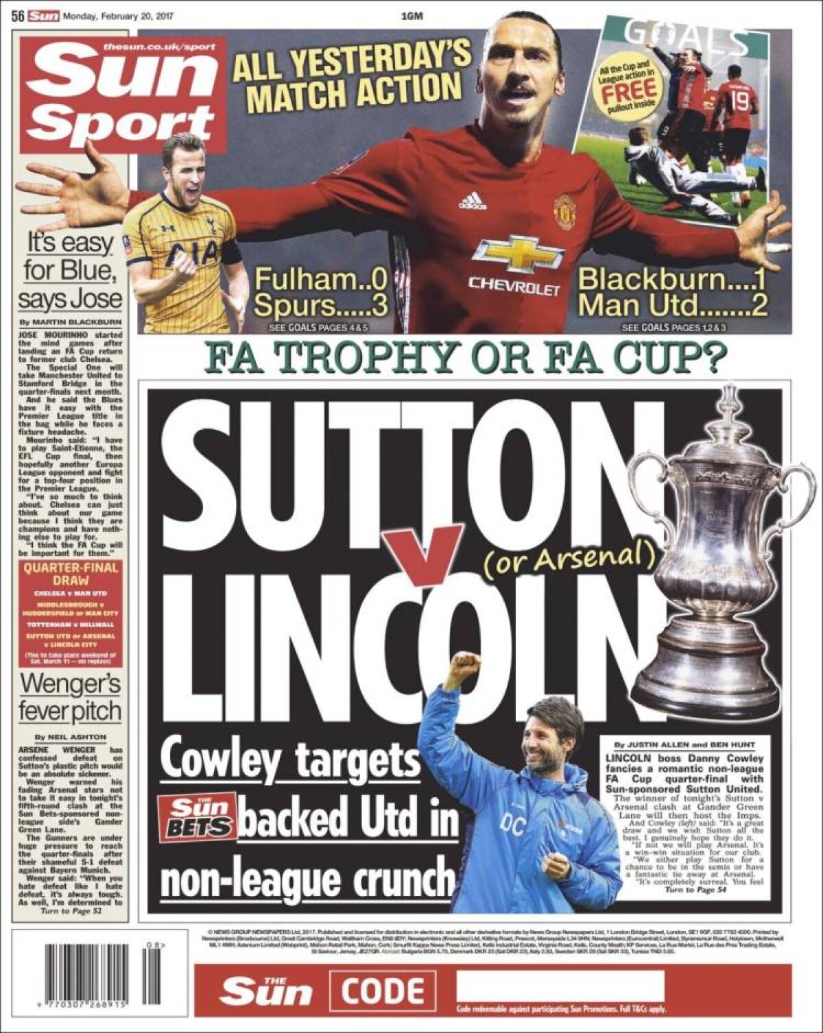 Ce scriu azi ziarele de sport din lume (20 februarie 2017)