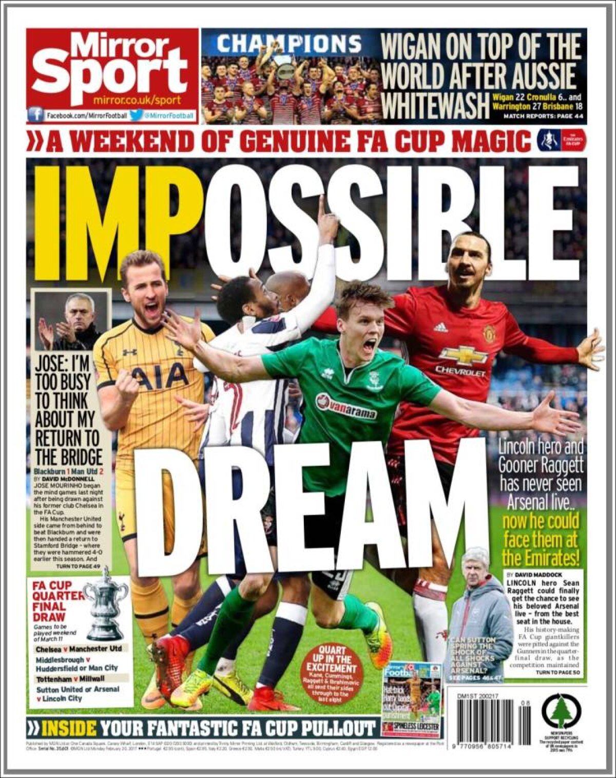 Ce scriu azi ziarele de sport din lume (20 februarie 2017)