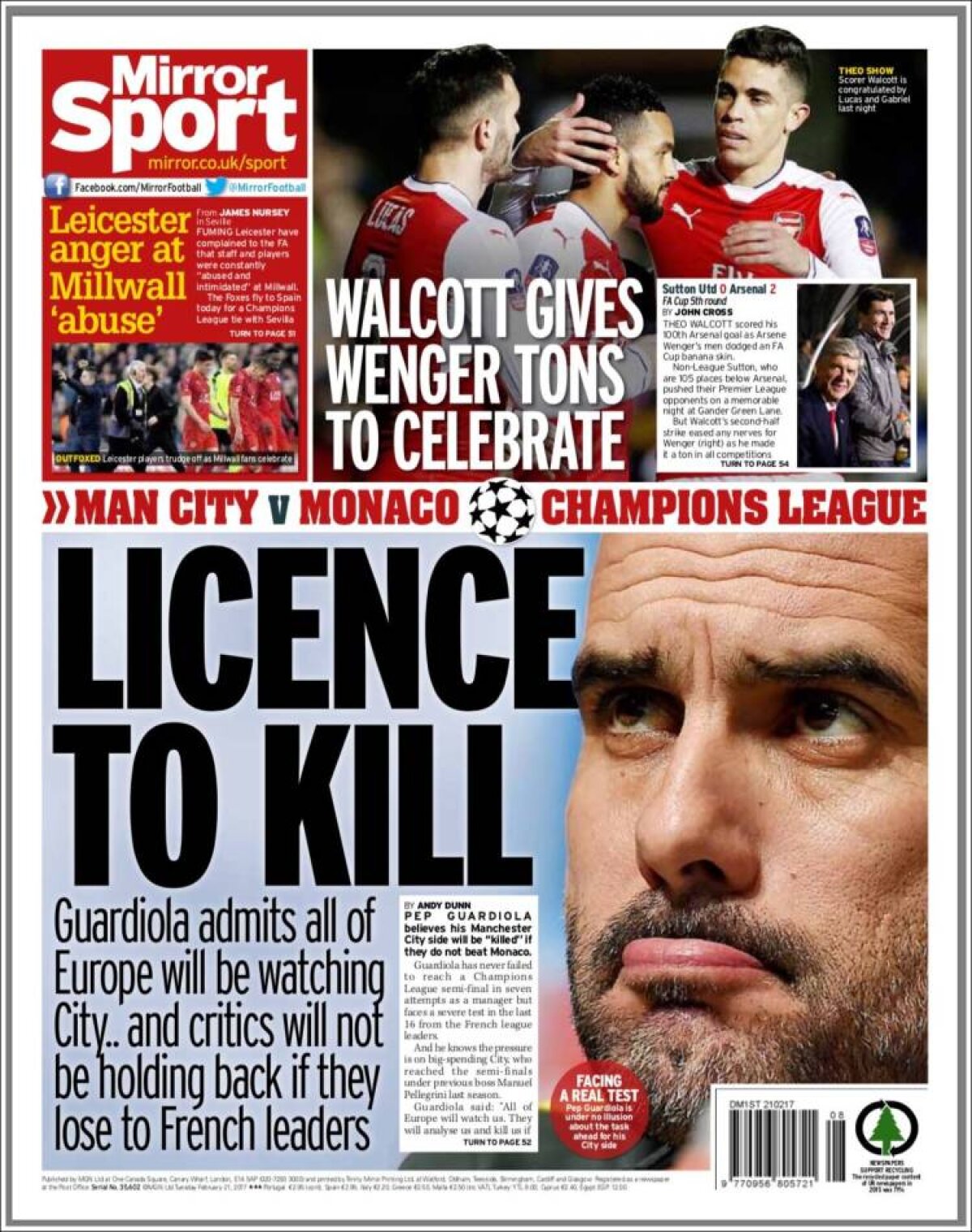 Ce scriu azi ziarele de sport din lume (21 februarie 2017)