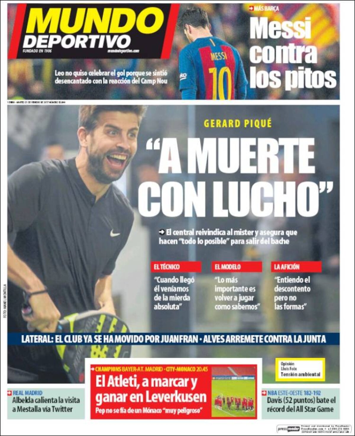 Ce scriu azi ziarele de sport din lume (21 februarie 2017)