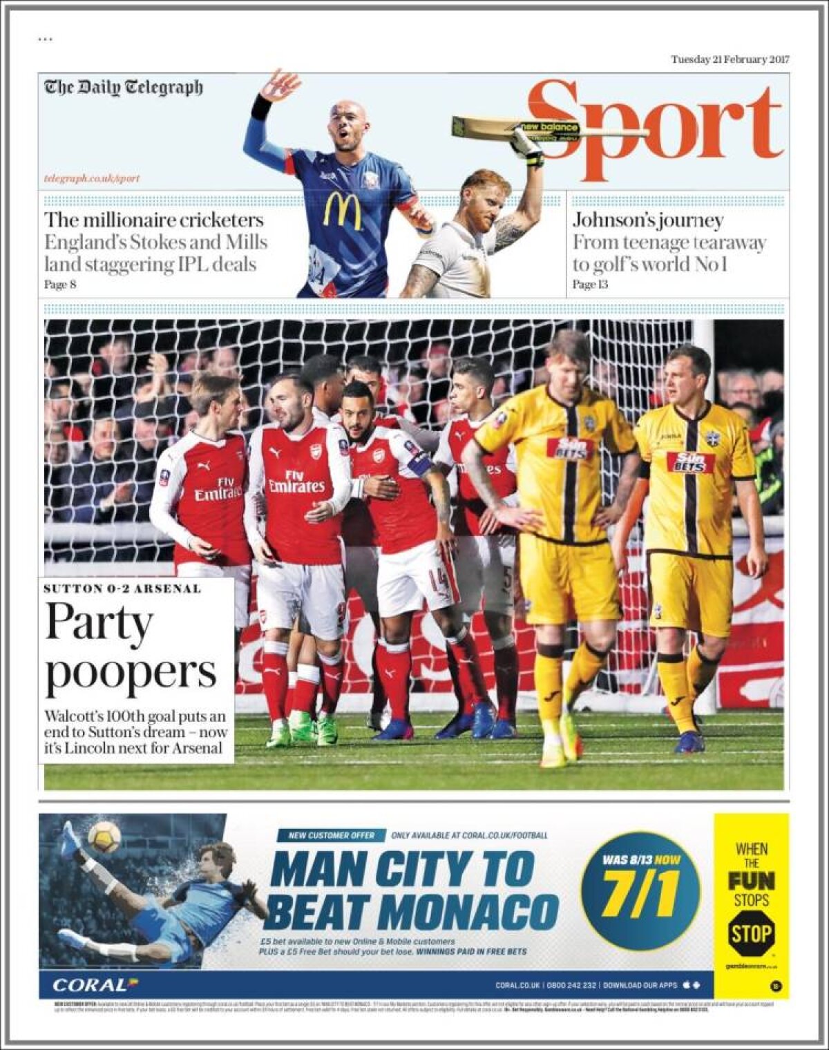 Ce scriu azi ziarele de sport din lume (21 februarie 2017)