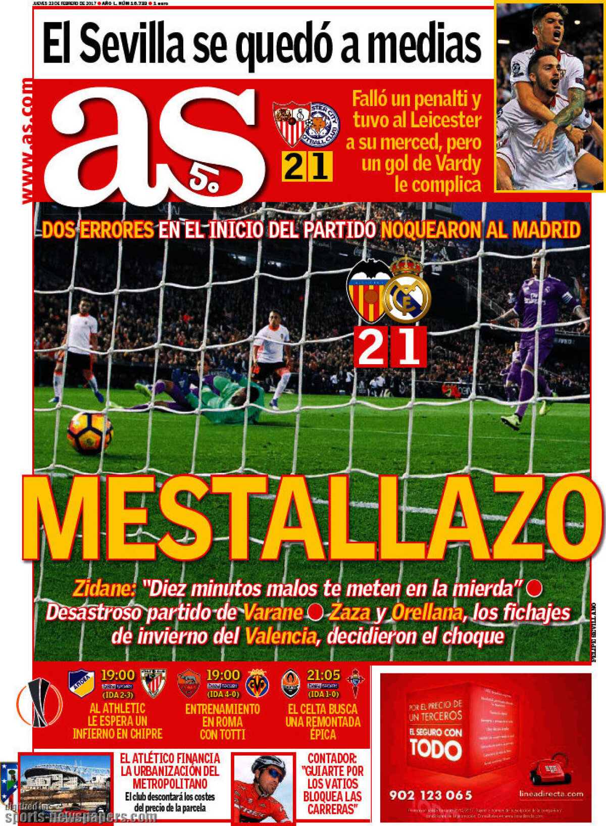 Ce scriu azi ziarele de sport din lume (23 februarie 2017)