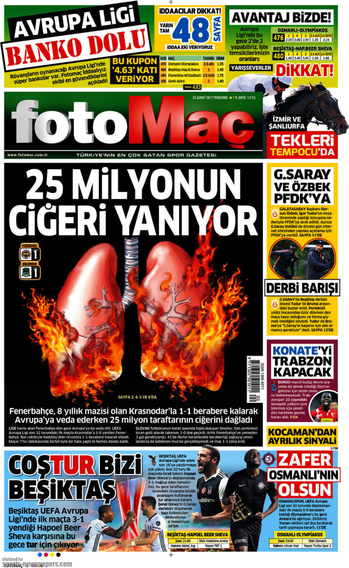 Ce scriu azi ziarele de sport din lume (23 februarie 2017)