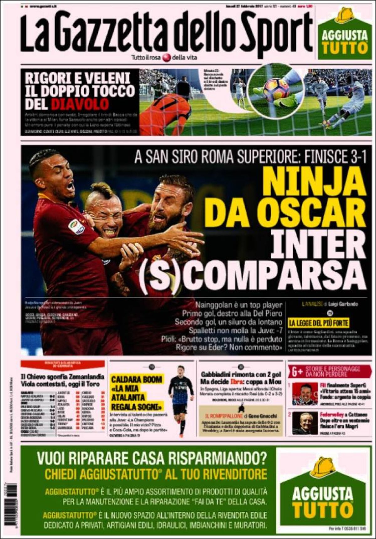 Ce scriu azi ziarele de sport din lume (27 februarie 2017)