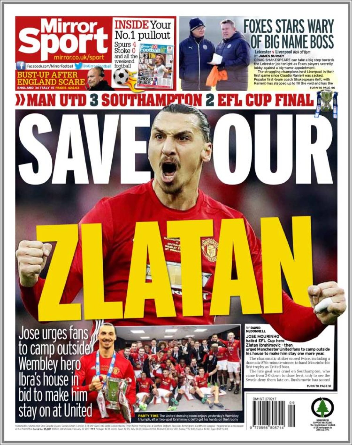 Ce scriu azi ziarele de sport din lume (27 februarie 2017)