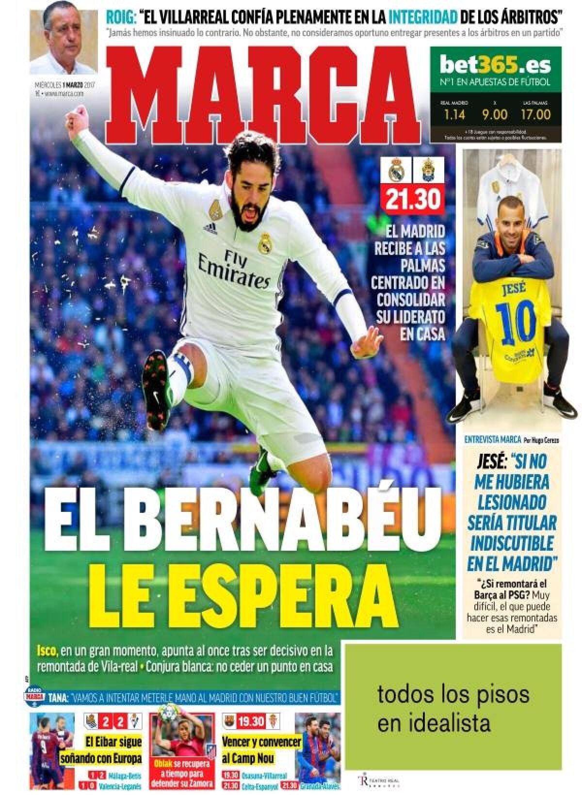 Ce scriu azi ziarele de sport din lume (1 martie 2017)