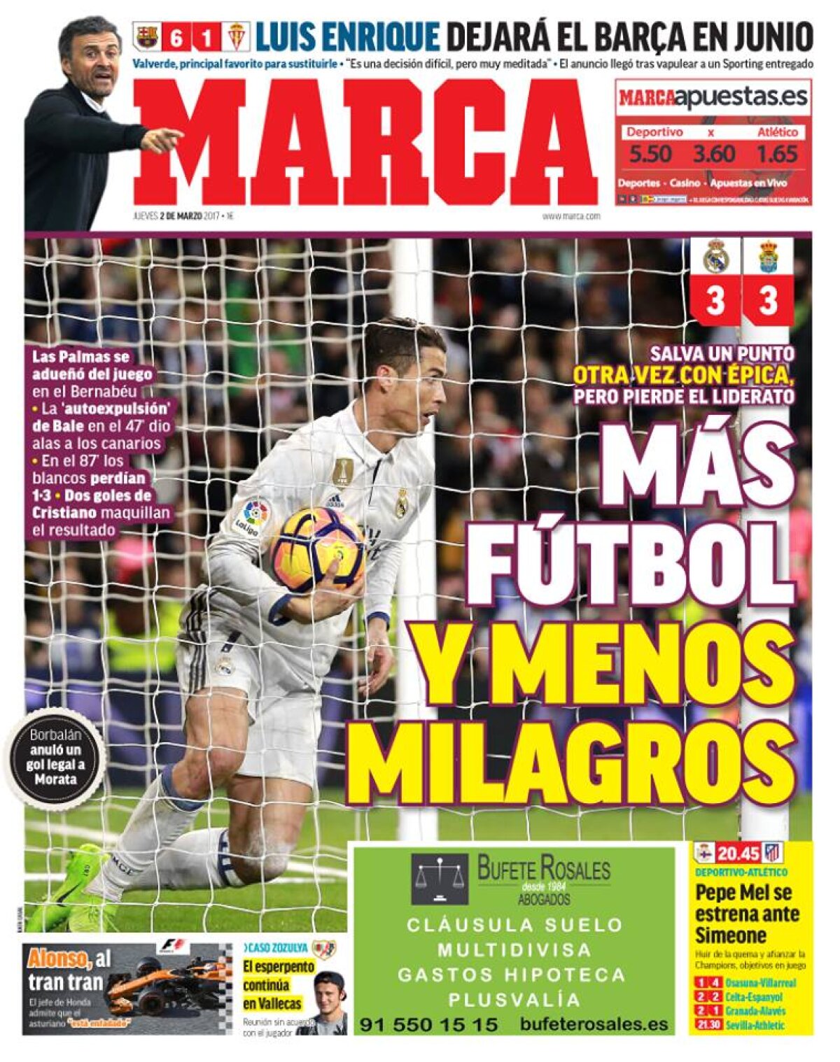 Ce scriu azi ziarele de sport din lume (2 martie 2017)