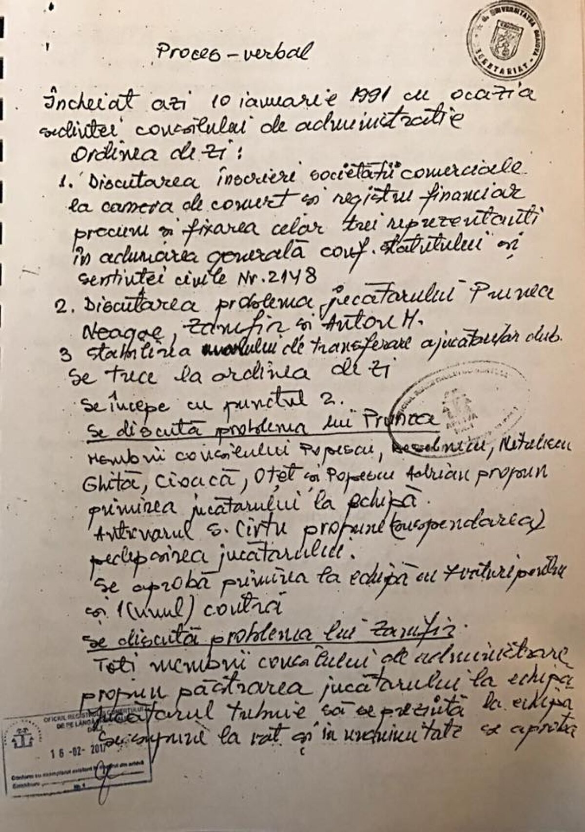 GALERIE FOTO 10 croșee în barba CS U » Mititelu a publicat documentele de pe masa DNA: "Acte, nu vorbe! Vă mai întrebați acum care e adevărata Craiova și care e clona?"