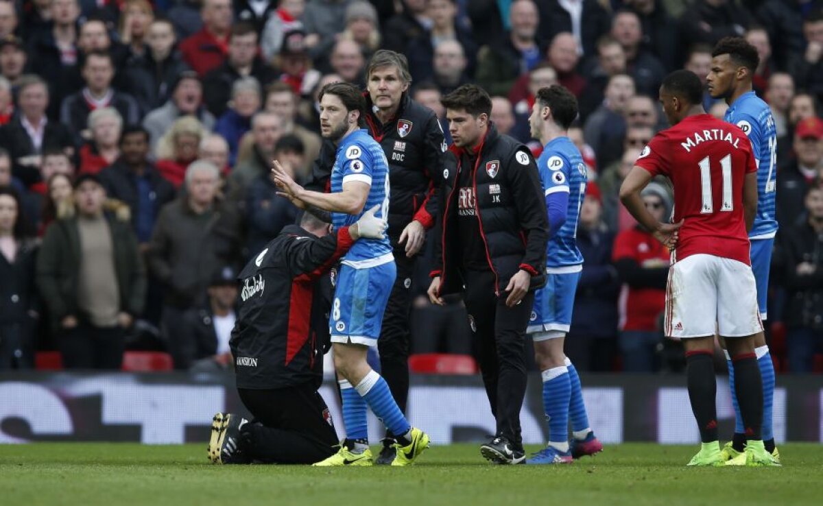 FOTO și VIDEO United, REMIZĂ ÎNCINSĂ cu Bournemouth » Zlatan a fost călcat pe cap de adversari și a ratat un penalty!