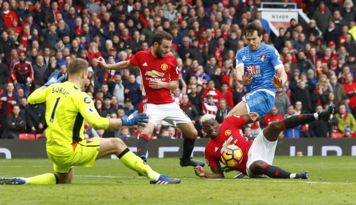 FOTO și VIDEO United, REMIZĂ ÎNCINSĂ cu Bournemouth » Zlatan a fost călcat pe cap de adversari și a ratat un penalty!