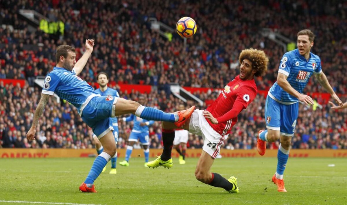 FOTO și VIDEO United, REMIZĂ ÎNCINSĂ cu Bournemouth » Zlatan a fost călcat pe cap de adversari și a ratat un penalty!
