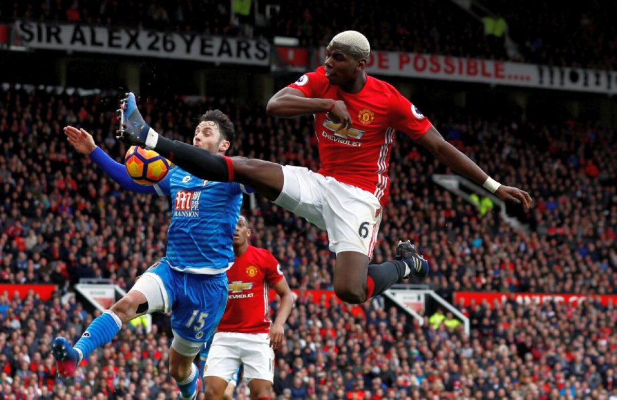 FOTO și VIDEO United, REMIZĂ ÎNCINSĂ cu Bournemouth » Zlatan a fost călcat pe cap de adversari și a ratat un penalty!