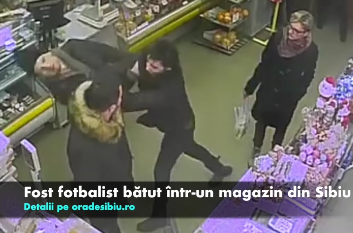 VIDEO + FOTO Un fost fotbalist a fost bătut crunt într-un magazin! Imaginile au fost surprinse de camerele de luat vederi 