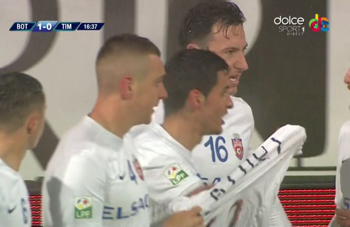 FOTO Chiar sub privirile lui Golofca » Gest uluitor al lui Miron, după ce a marcat pentru Botoșani