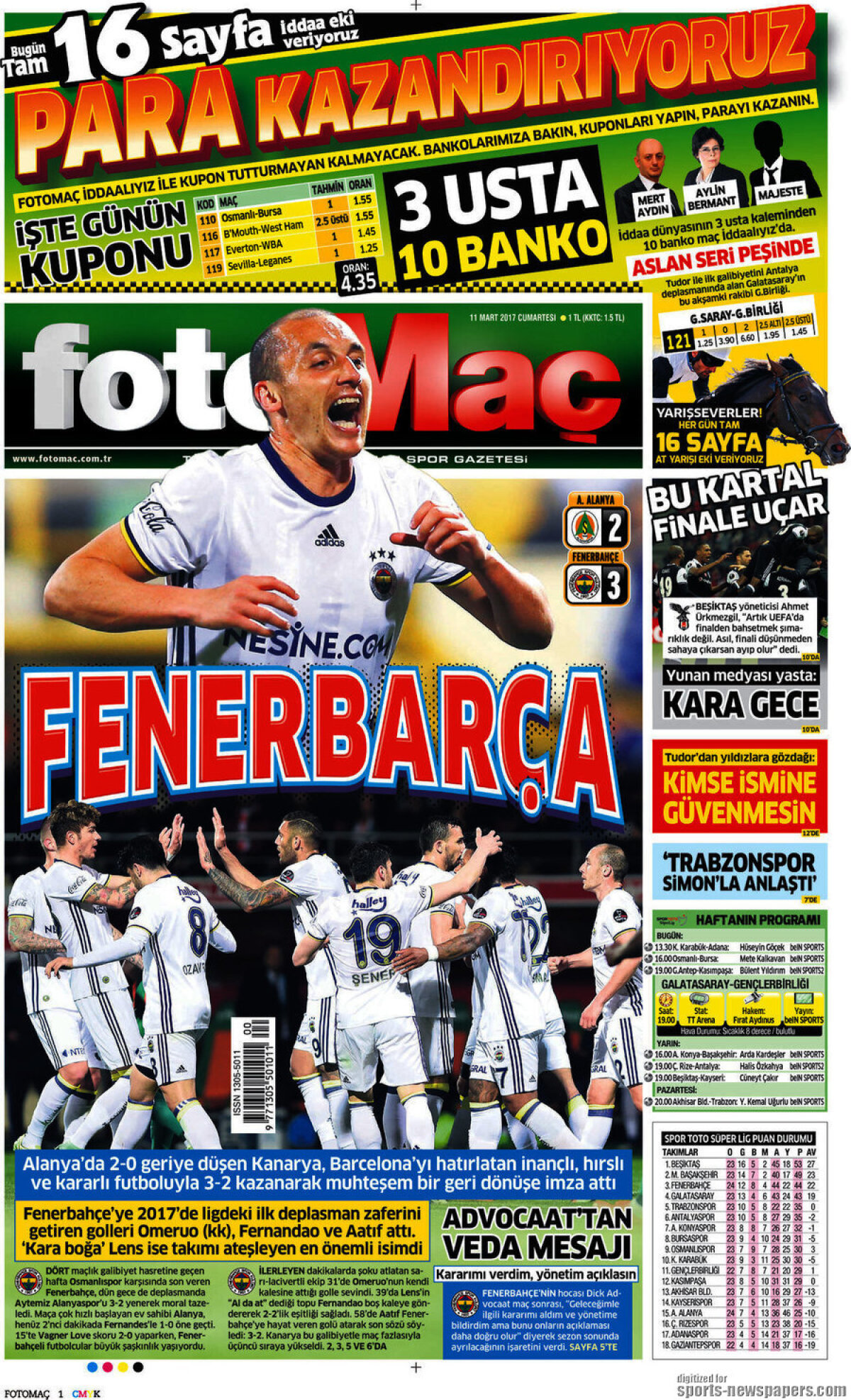 Ce scriu azi ziarele de sport din lume (11 martie 2017)