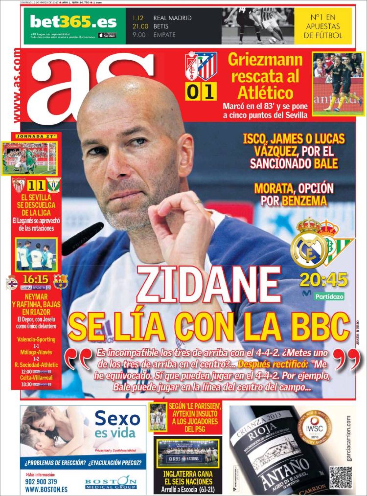 Ce scriu azi ziarele de sport din lume (12 martie 2017)