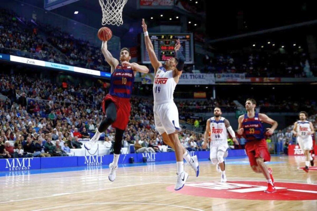 GALERIE FOTO Real Madrid se impune dramatic în El Clasico-ul de pe parchet » Felipe Reyes, record absolut în baschetul spaniol
